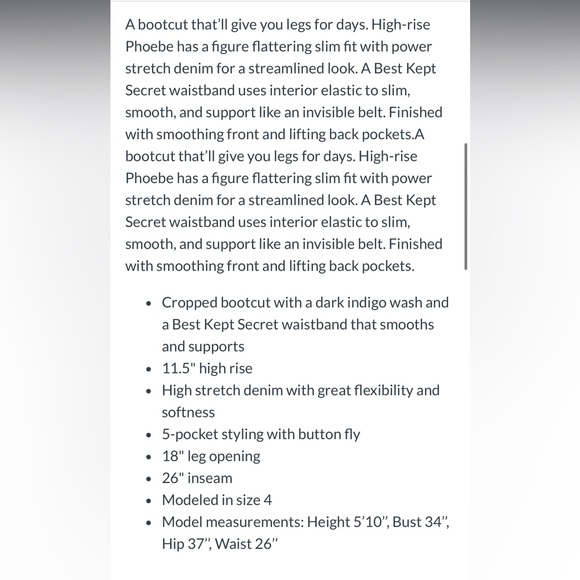 Jag Jeans Phoebe High Rise Cropped Bootcut Stretchy Jeans - Picture 15 of 16